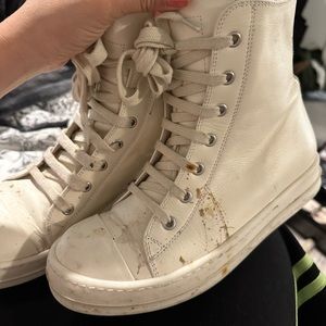 Rick OWENS sneaker white leather